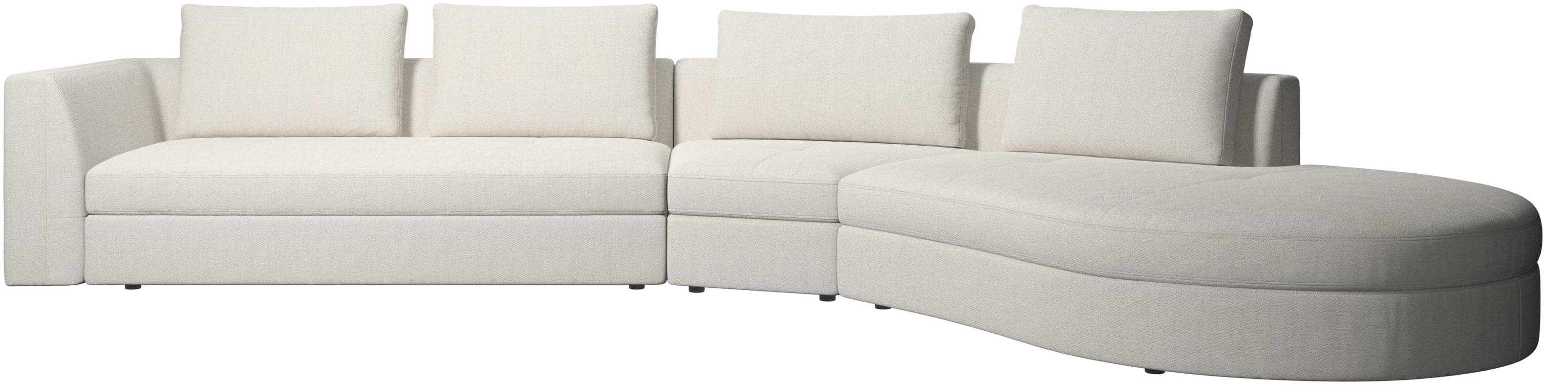 Bergamo sofa with round lounging unit,ライト | ボーコンセプト Bergamo sofa with round lounging unit,ライト | ボーコンセプト